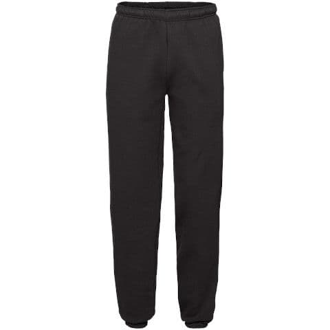 Fruit of the Loom Premium Elasticated Hem Jog Pants — Black