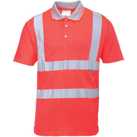 Portwest Hi-Vis Polo Shirt — Red