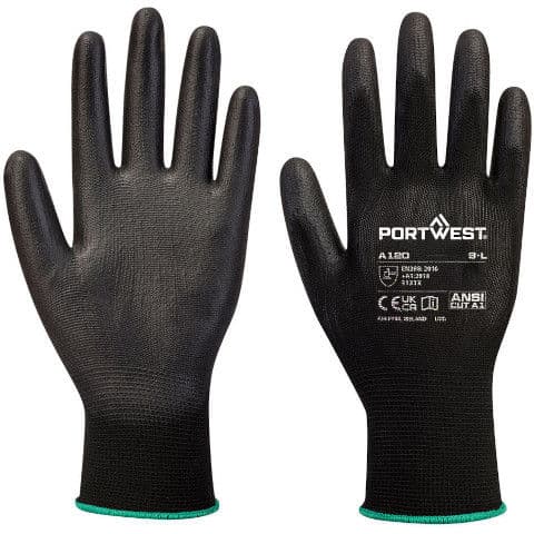 Portwest PU Palm Glove — Black