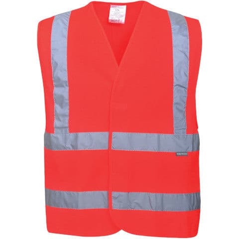 Portwest Hi-Vis Band and Brace Vest Red — Red