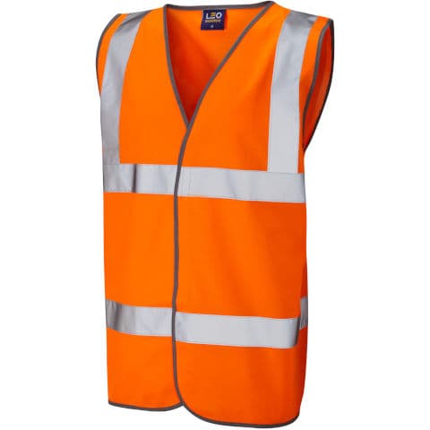 Leo Workwear Hi Vis Tarka Waistcoat — Hi-Vis Orange