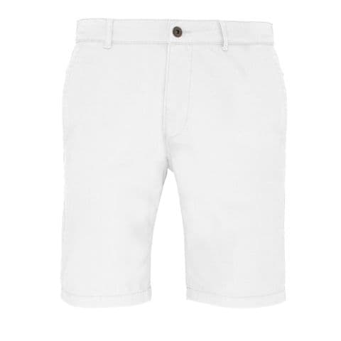 Asquith & Fox Men's Classic Fit Shorts — White