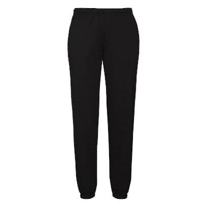 Fruit of the Loom Jog Pants Elasticated — Black