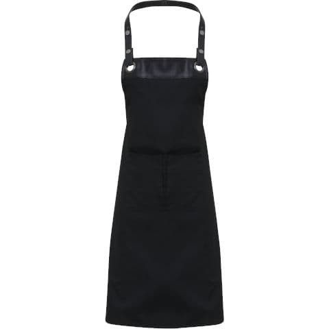 Premier Espresso Bib Apron — Black/Black