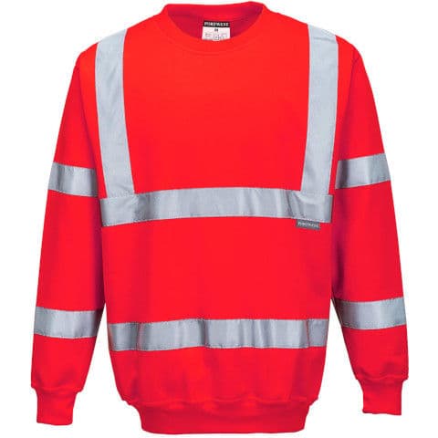 Portwest Hi-Vis Sweatshirt — Red