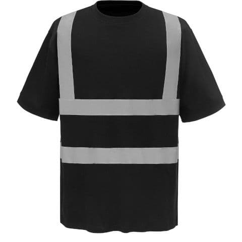 Yoko Hi Vis Short Sleeve T-shirt — Black