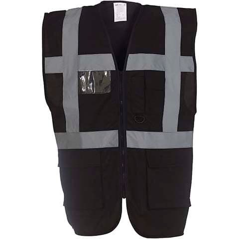 Yoko Multi-Functional Executive Hi Vis Waistcoat — Black
