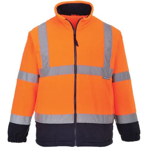 Portwest Hi-Vis Contrast Fleece — Orange/Navy