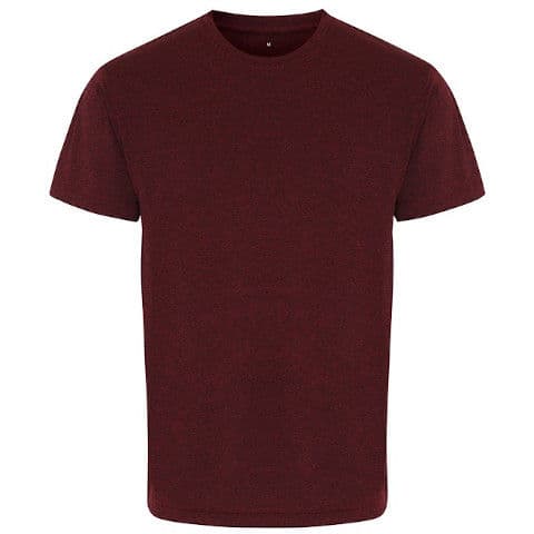 TriDri Melange Performance T-Shirt — Burgundy/Black Melange