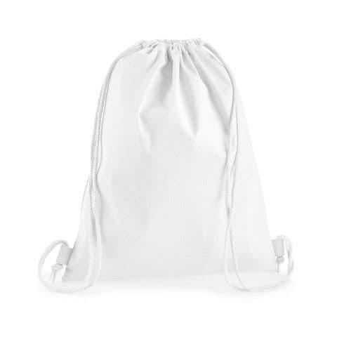 Westford Mill Premium Cotton Gymsac — White