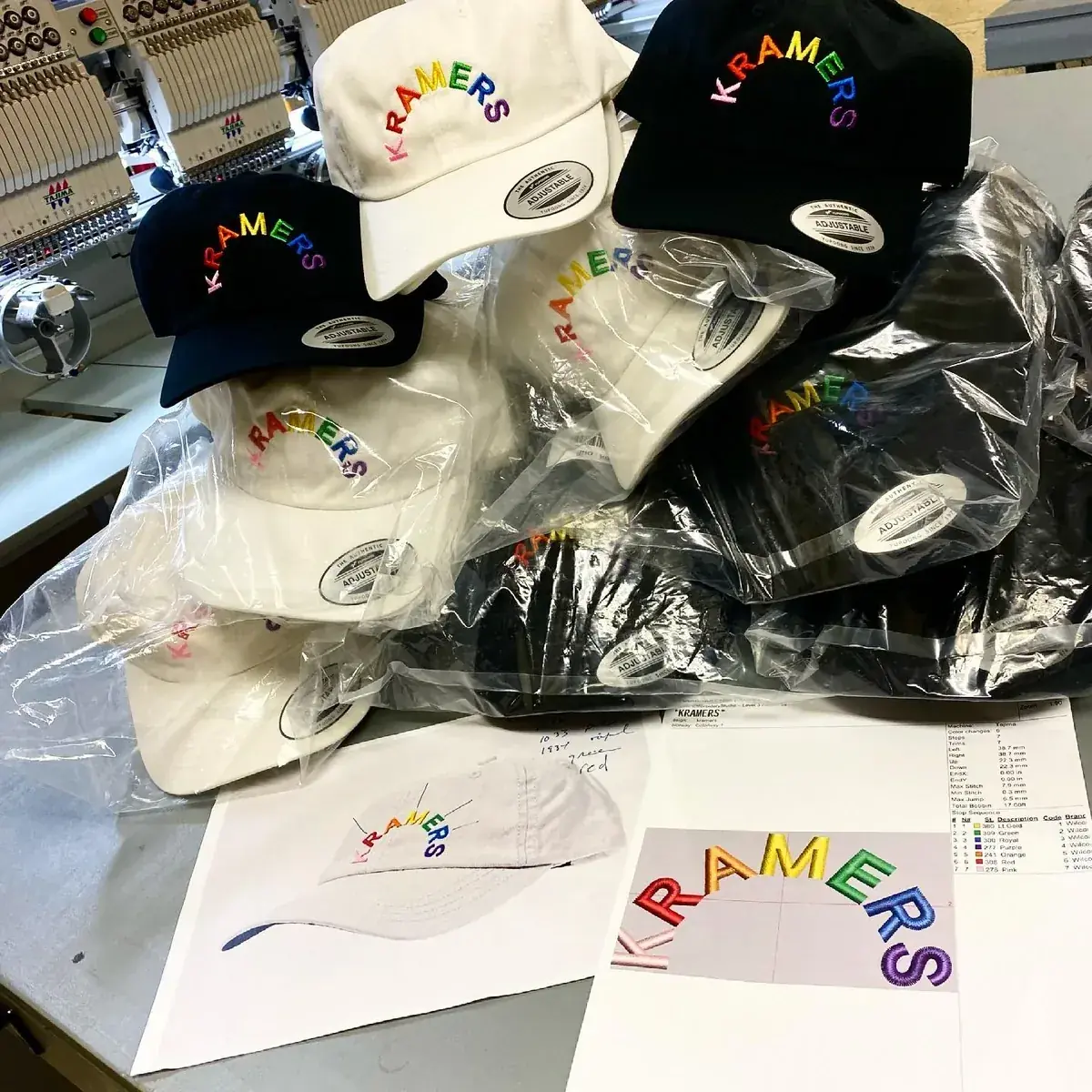 Branded apparel production — team t-shirt orders near Aldershot
