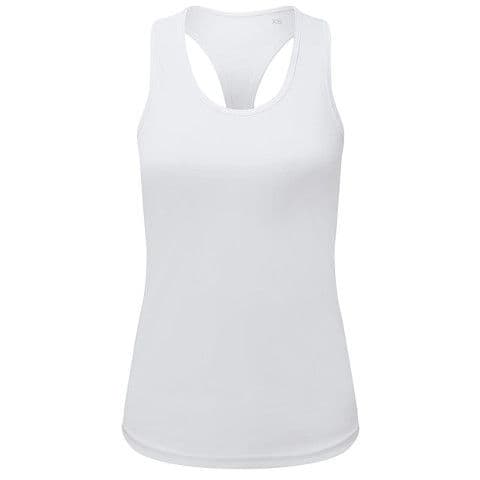 TriDri Women's Recycled Performance Slim Racerback Vest — White