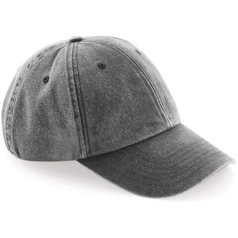 Beechfield Low-Profile Vintage Cap — Vintage Black