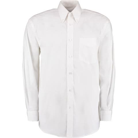 Kustom Kit Men's Long Sleeve Corporate Oxford Shirt — White