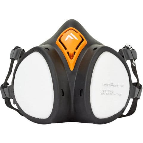 Portwest A2P3 Ready to use Half Mask — Black