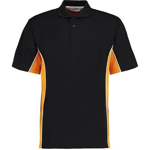 Gamegear Track Pique Polo — Black/Gold/White