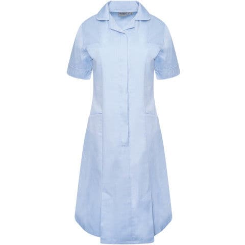 Behrens Ladies Round Collar Tunic Dress — Sky Blue