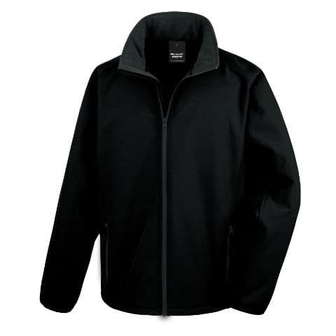 Result Core Printable Softshell Jacket — Black/Black