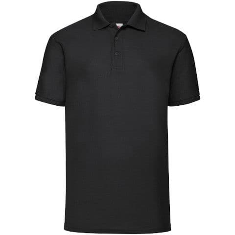 Fruit of the Loom Mens Polycotton Polo Shirt — Black