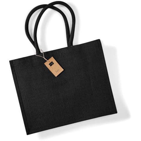 Westford Mill Jute Classic Shopper — Black/Black