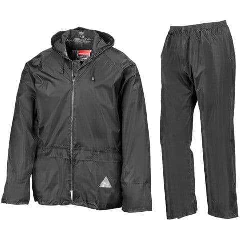 Result Waterproof Jacket And Trouser Set — Black