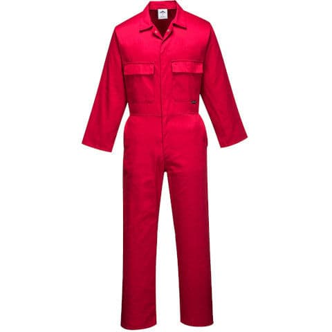 Portwest Euro Work Polycotton Coverall — Red