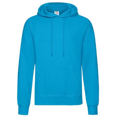 Fruit of the Loom Hooded Sweatshirt — Azure Blue