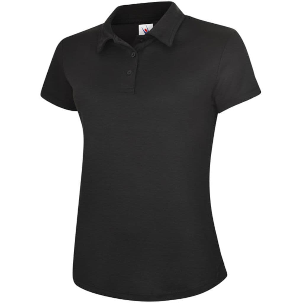 Uneek Ladies Ultra Cool Workwear Polo Shirt — Black